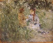 Berthe Morisot Mother and her son in the garden oil